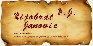 Mijobrat Janović vizit kartica